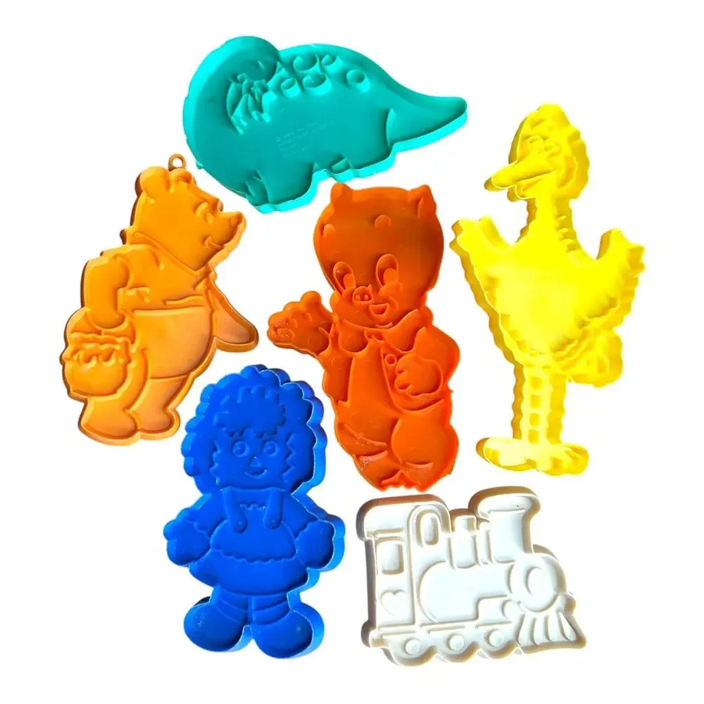 Vintage Cookie Cutters Plastic 1970s 1980s Cartoon Characters